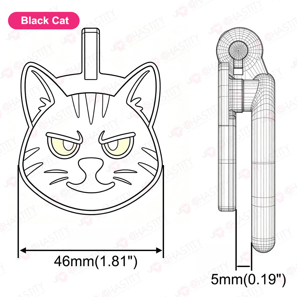 Flat Kitty Pet Chastity Cage New Design