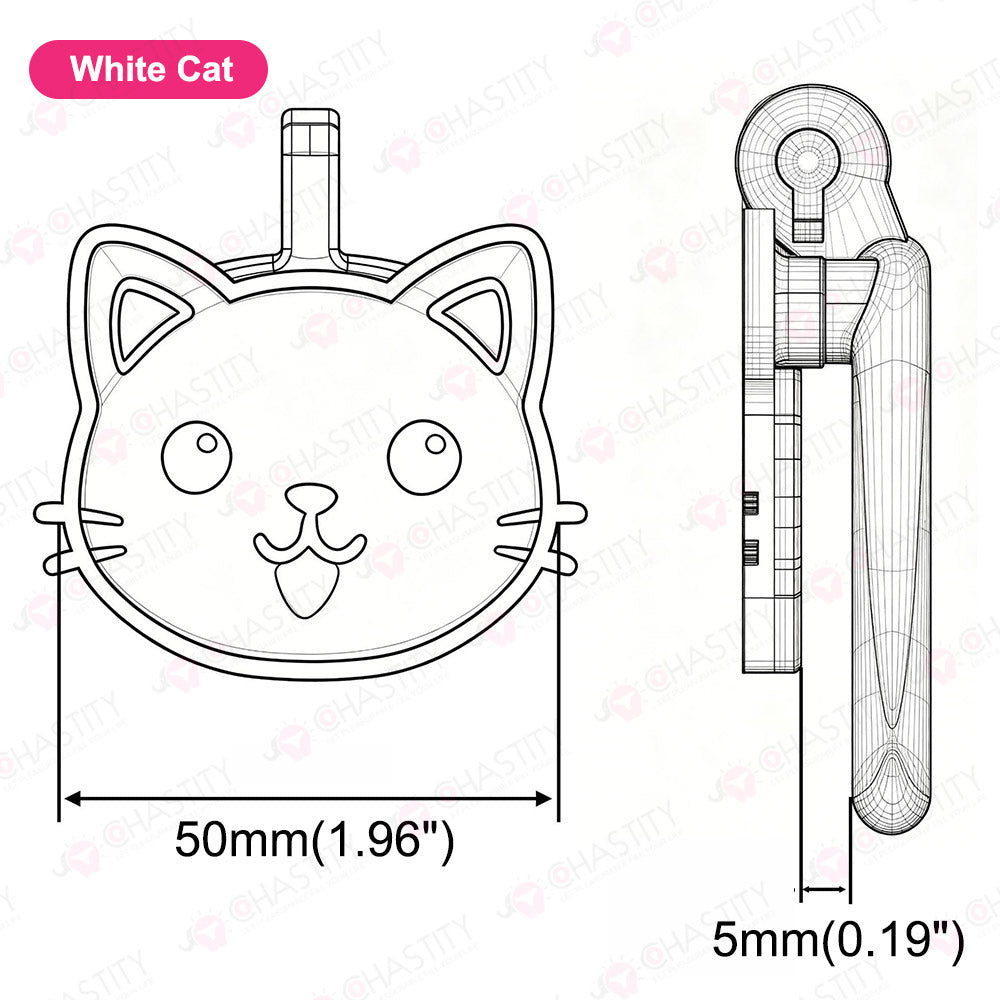 Flat Kitty Pet Chastity Cage New Design