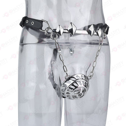 Flat Male Chastity Metal Chain Underwear