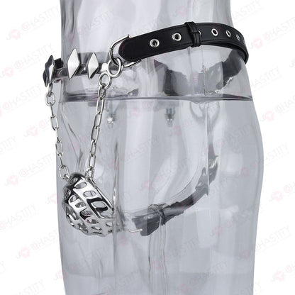 Flat Male Chastity Metal Chain Underwear