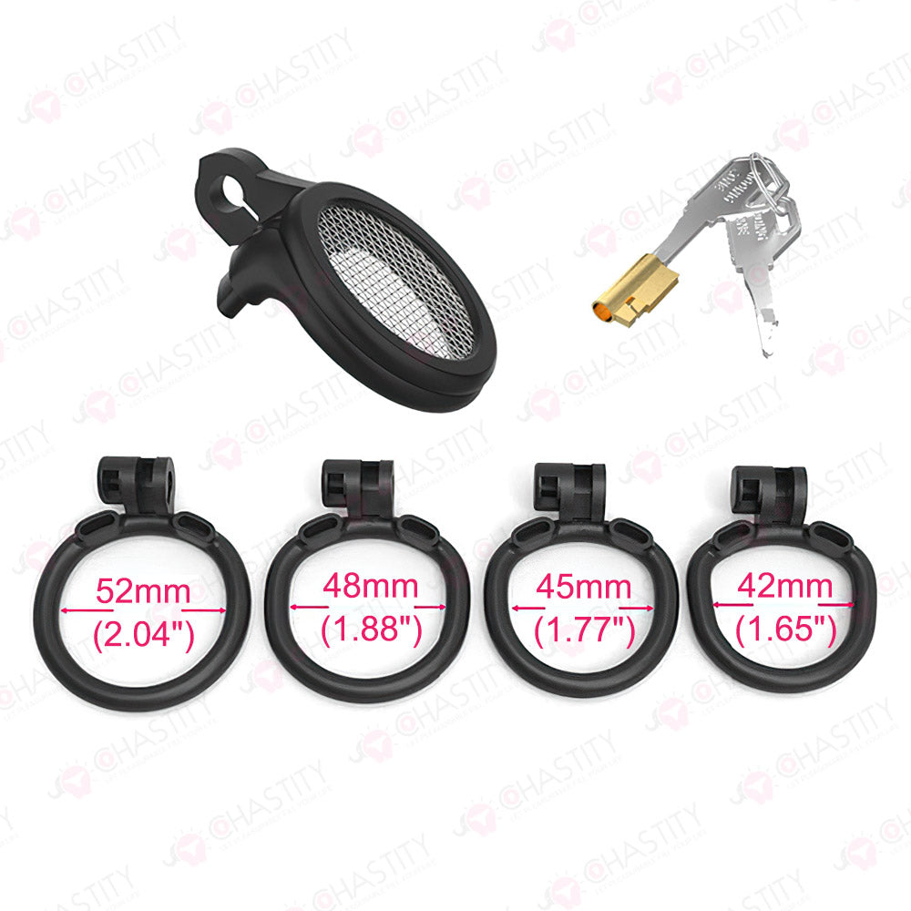 Flat Sieve Mesh Cock Cage (Resin & Metal)