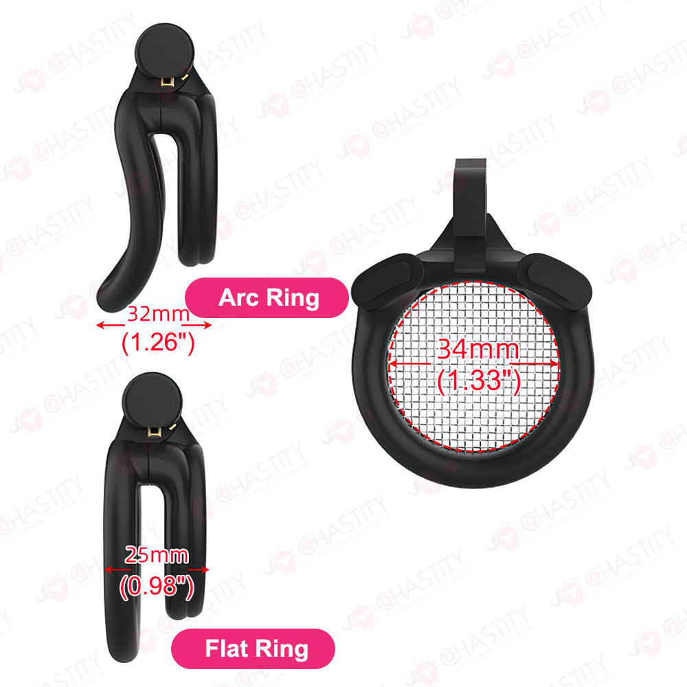 Flat Sieve Mesh Cock Cage (Resin & Metal)