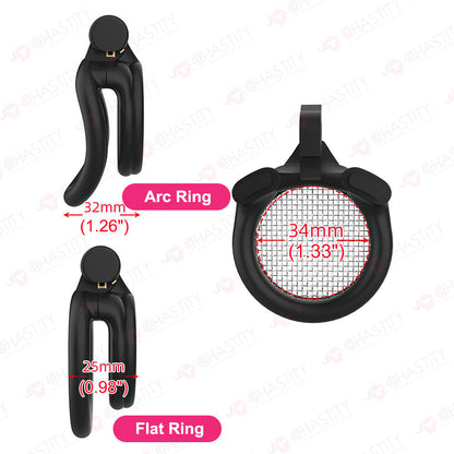 Flat Sieve Mesh Cock Cage (Resin & Metal)
