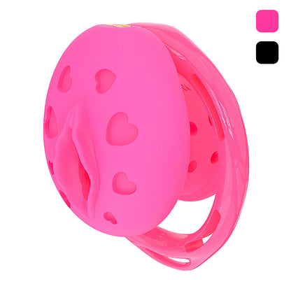 Flat Soft Silicone - Crossdresser In Chastity Cage