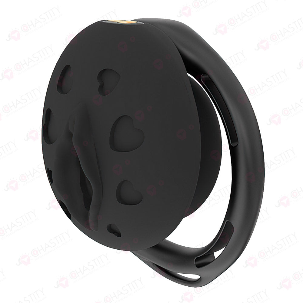 Flat Soft Silicone - Crossdresser In Chastity Cage