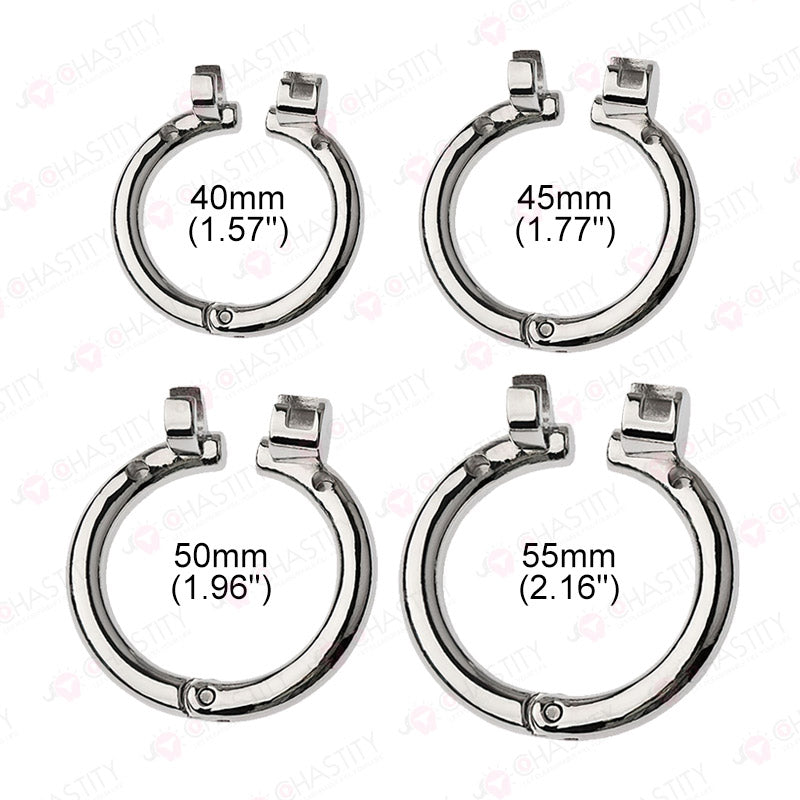 Flat Stainless Steel Chastity Lock (Hinge Ring)