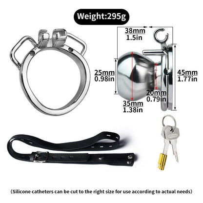 Butterfly Inverted Chastity Cage with Belt & Catheter