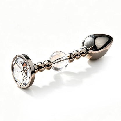 Flexible Beaded Metal Jewel Butt Plug