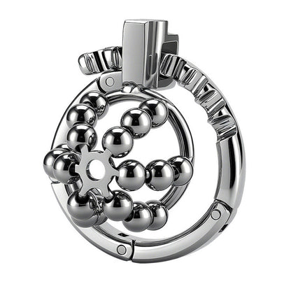 Flexible Chastity Cage (Rotatable Steel Beads & Adjustable Ring)