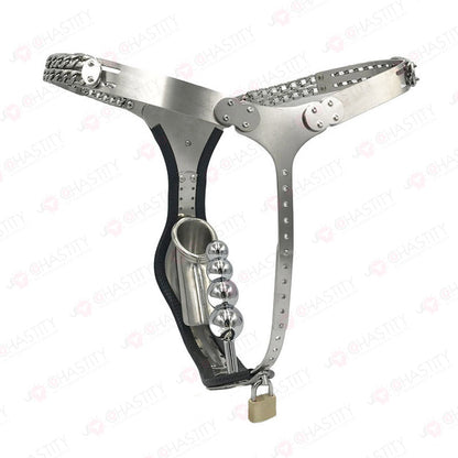 Full Male Chastity Belt (Button Lock)