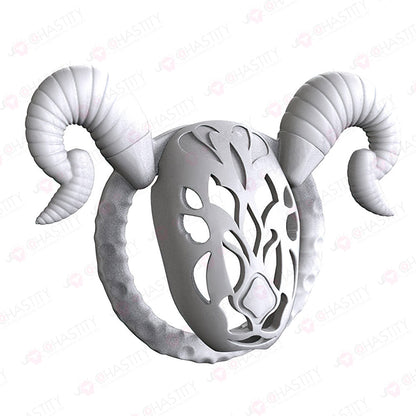 Goat Flat Chastity Penis Cover (Detachable Horns)