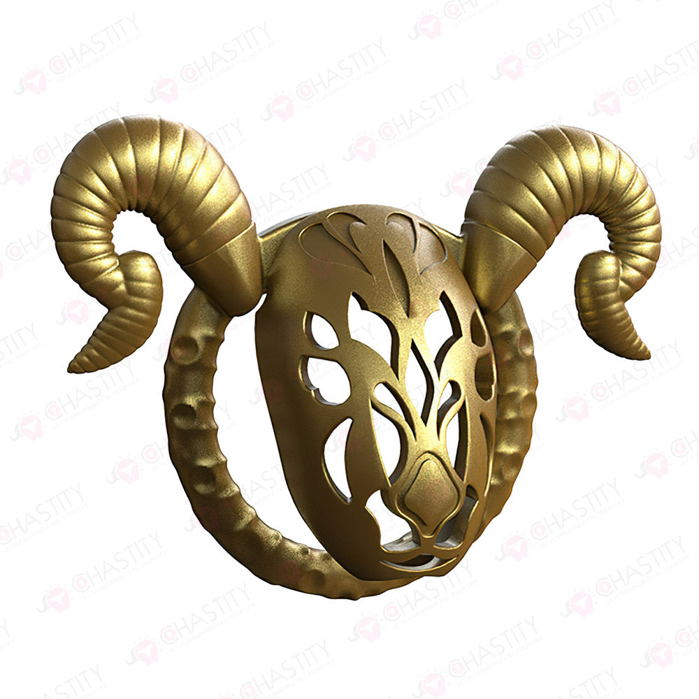 Goat Flat Chastity Penis Cover (Detachable Horns)