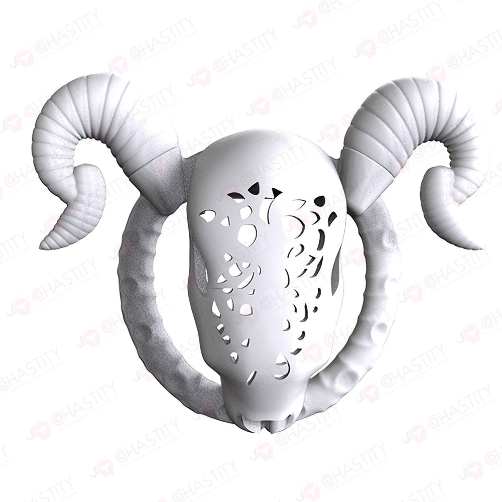 Goat Flat Chastity Penis Cover (Detachable Horns)