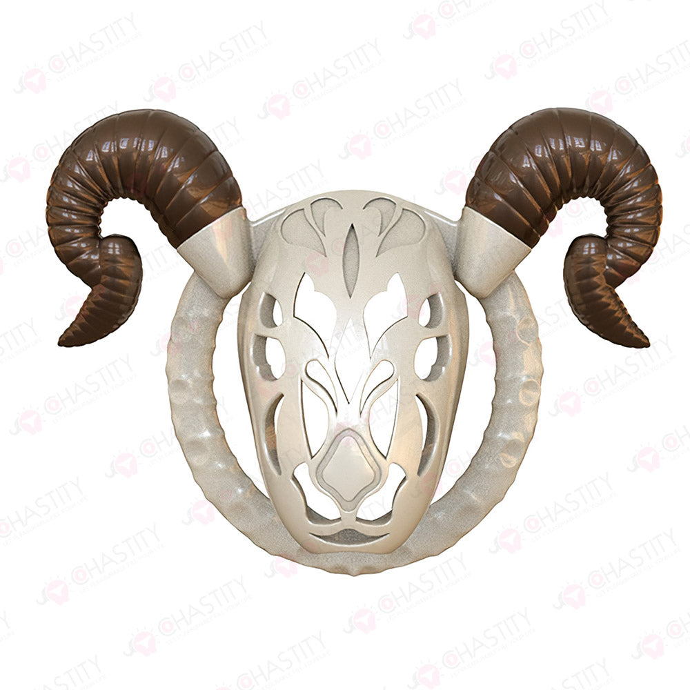 Goat Flat Chastity Penis Cover (Detachable Horns)