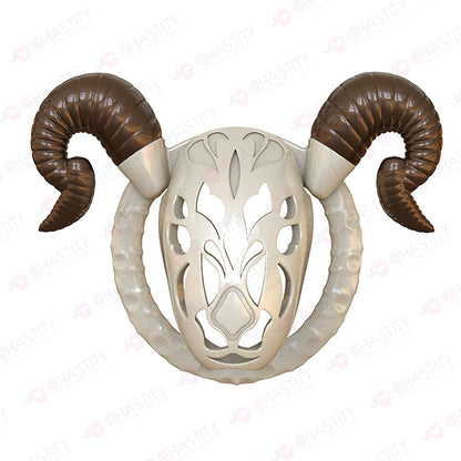 Goat Flat Chastity Penis Cover (Detachable Horns)