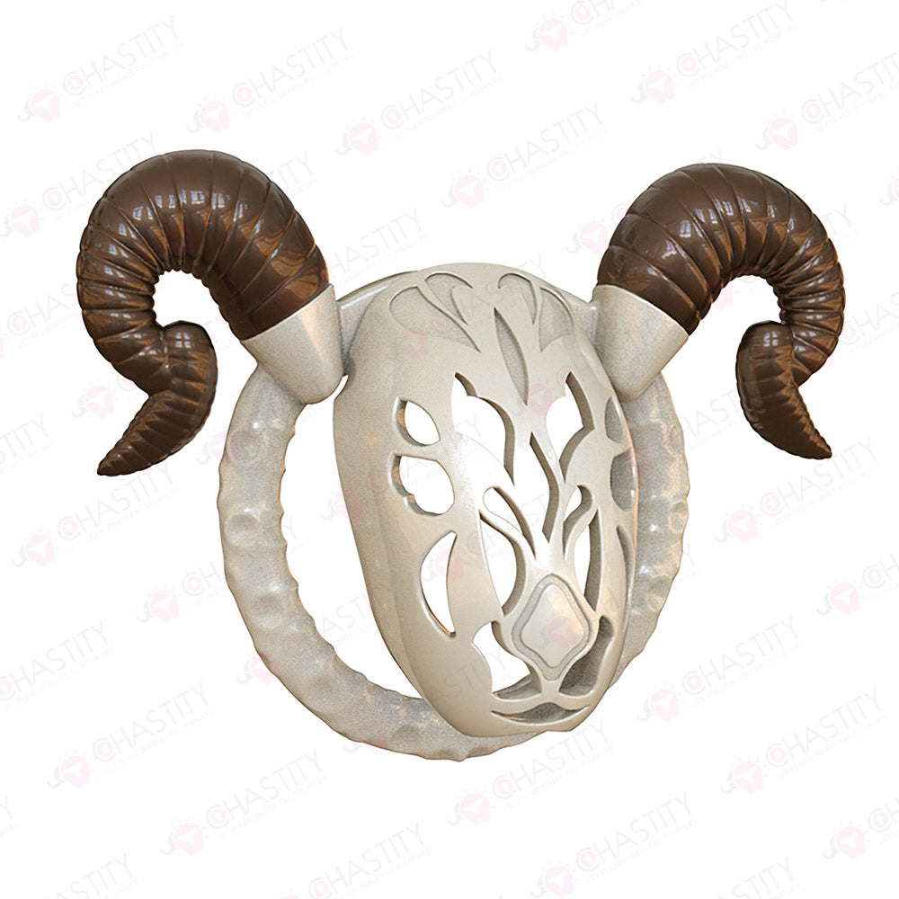 Goat Flat Chastity Penis Cover (Detachable Horns)