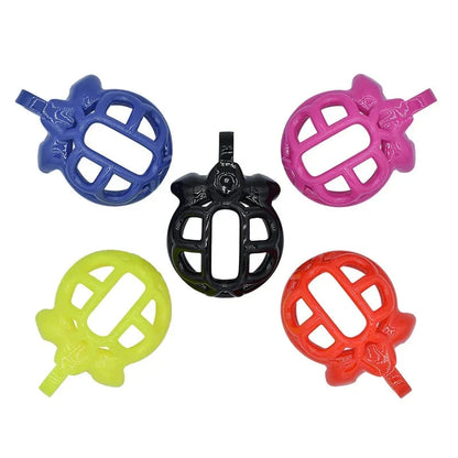 Super Tiny 3D Printed Chastity Cage with 4 Penis Rings - 5 Colors
