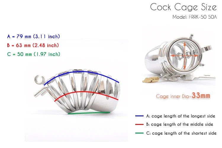 Spiked Chastity Cage For Men with Straps