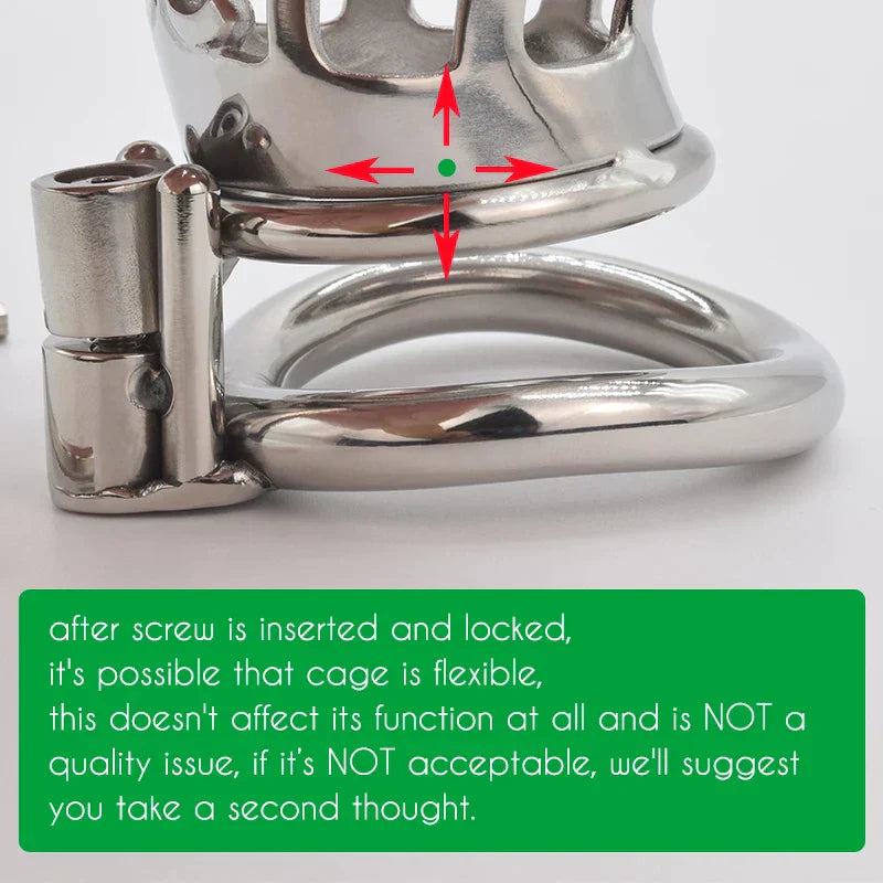 Super Small Metal Penis Chastity Cage with Adjustable PU Belt