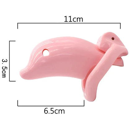 Dolphin Shape Plastic Chastity Cage Set
