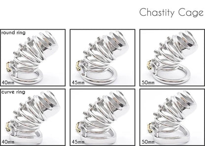 Spiked Chastity Cage For Men with Straps