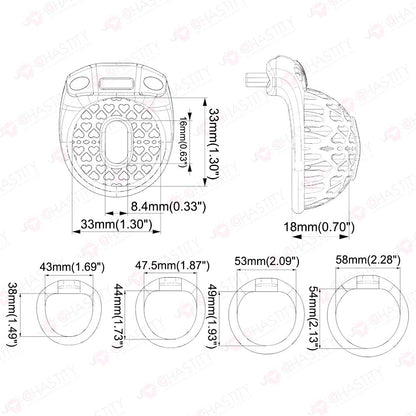 Heart Mesh Ultra Short Chastity Cage