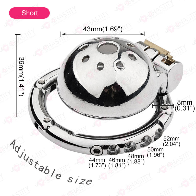 Helmet Chastity Cage With Adjustable Penis Ring