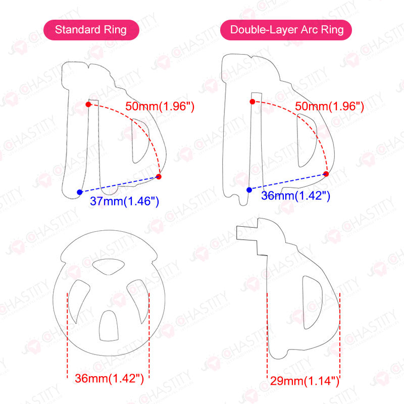 Hidden Lock Core Soft Rubber Chastity Cage