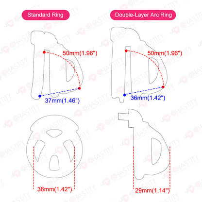 Hidden Lock Core Soft Rubber Chastity Cage