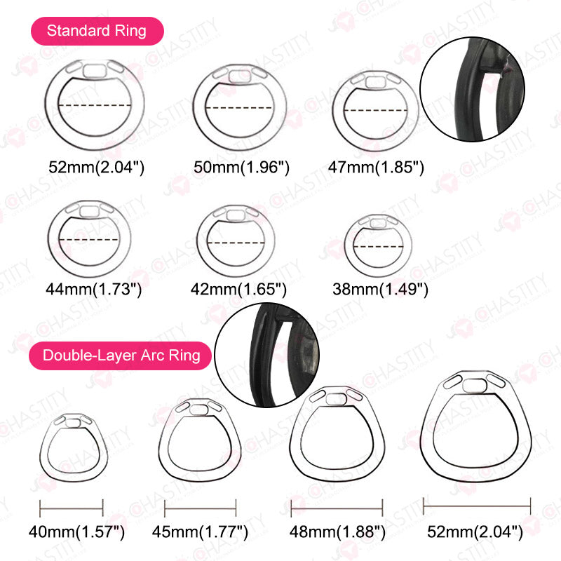 Hidden Lock Core Soft Rubber Chastity Cage