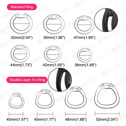 Hidden Lock Core Soft Rubber Chastity Cage