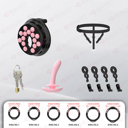 Installable Soft Nail Flat Chastity Cock Cage