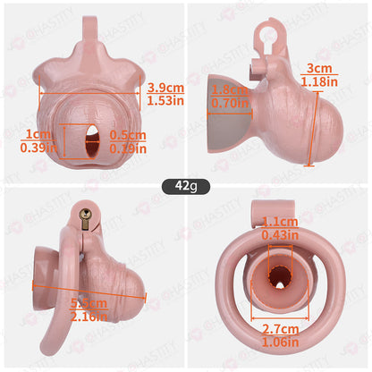 Inverted Simulated Glans Chastity Cage