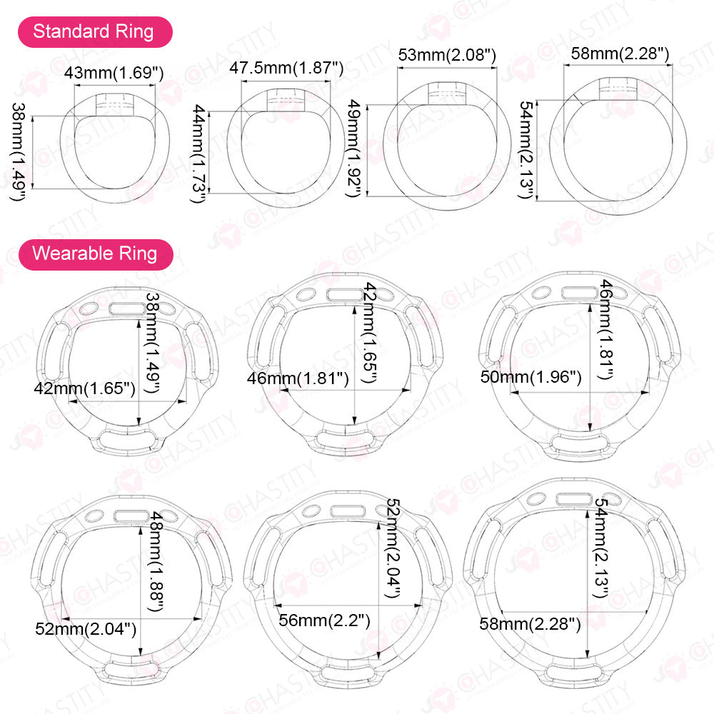 Inverted Teardrop Urinal Chastity Cage