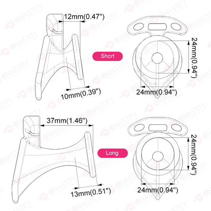 Inverted Teardrop Urinal Chastity Cage