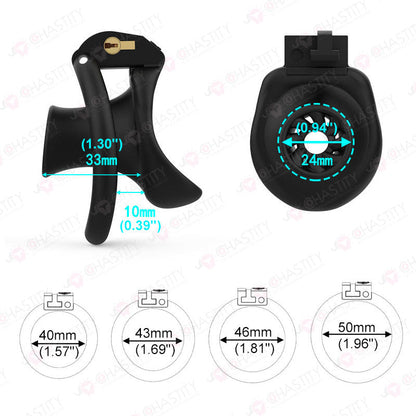 Inverted Turbo Trumpet Tube Chastity Cage