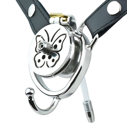 Butterfly Inverted Chastity Cage with Belt & Catheter