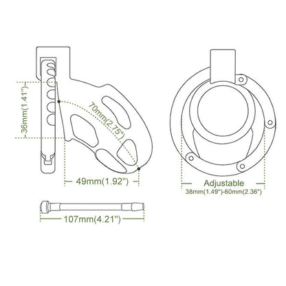 LOCKINK·SEVANDA Outlaw Urethral Sounding Chastity Cage