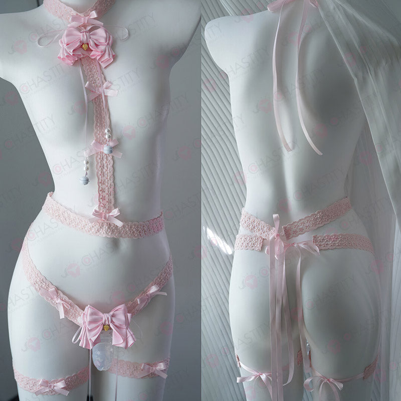 Lace Belt Kit For Sissy Chastity