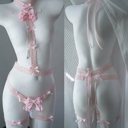 Lace Belt Kit For Sissy Chastity