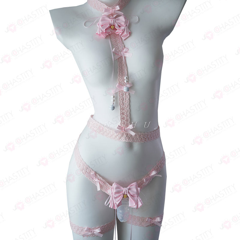 Lace Belt Kit For Sissy Chastity