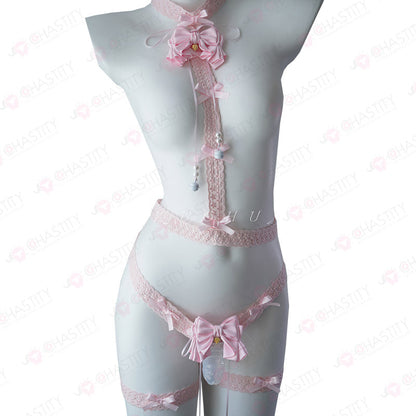 Lace Belt Kit For Sissy Chastity