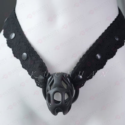 Lace Sissy Chastity Cage Harness