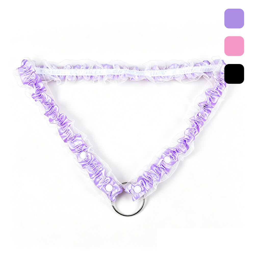 Lace Trim Chastity Help Wearing Assistance Strap