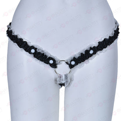 Lace Trim Chastity Help Wearing Assistance Strap