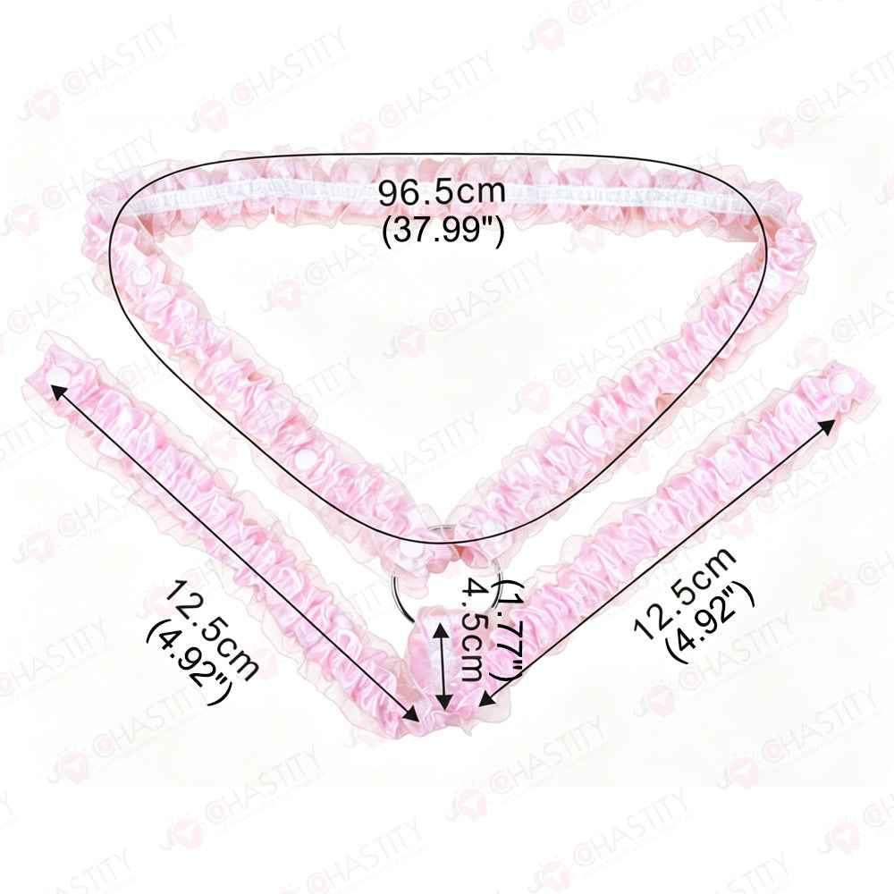 Lace Trim Chastity Help Wearing Assistance Strap