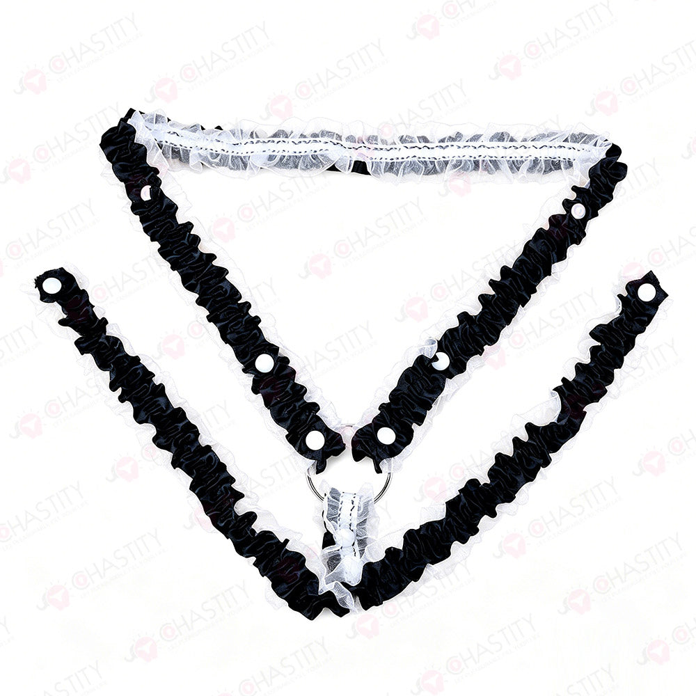 Lace Trim Chastity Help Wearing Assistance Strap