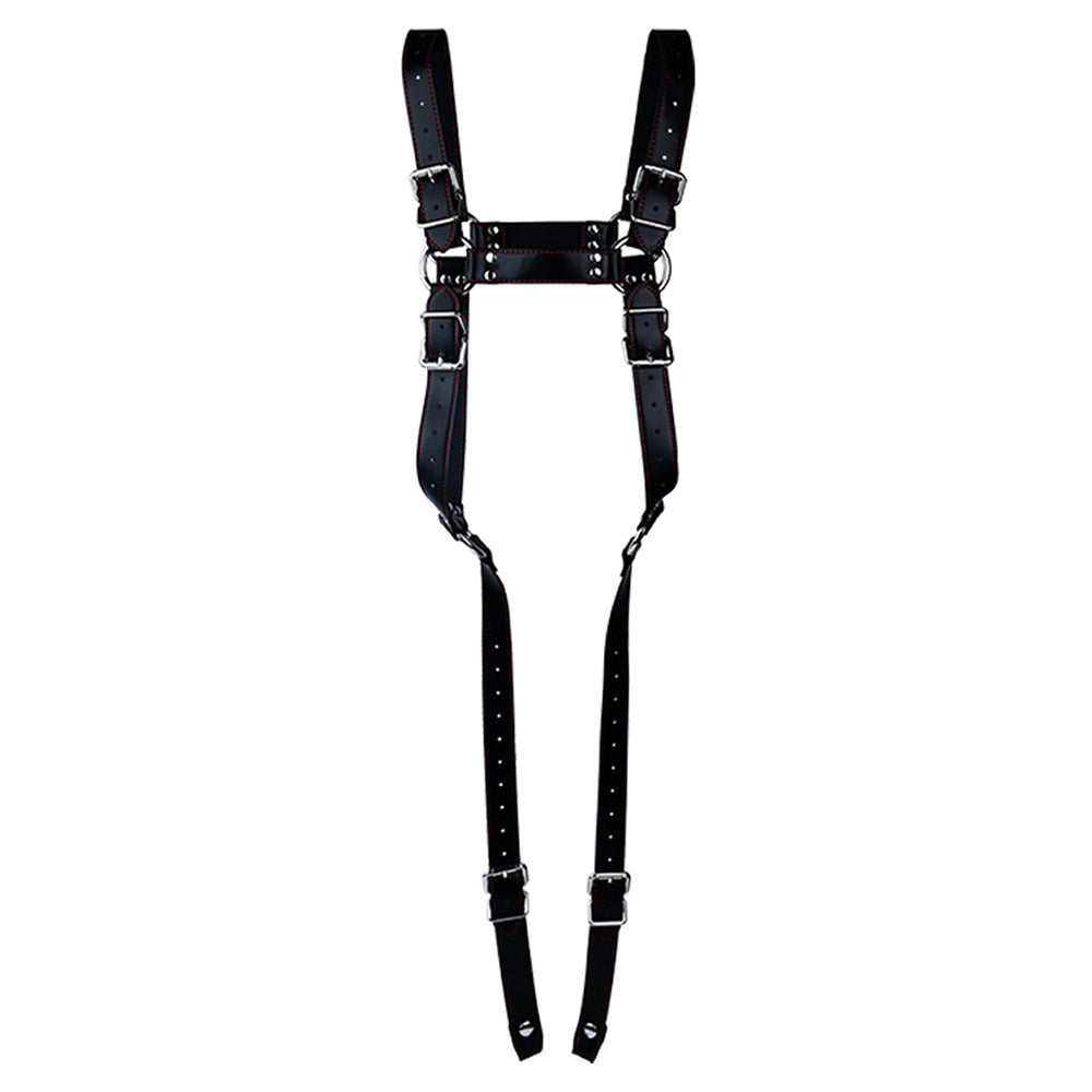 Leather Bondage Harness For Chastity Cage