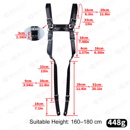 Leather Bondage Harness For Chastity Cage
