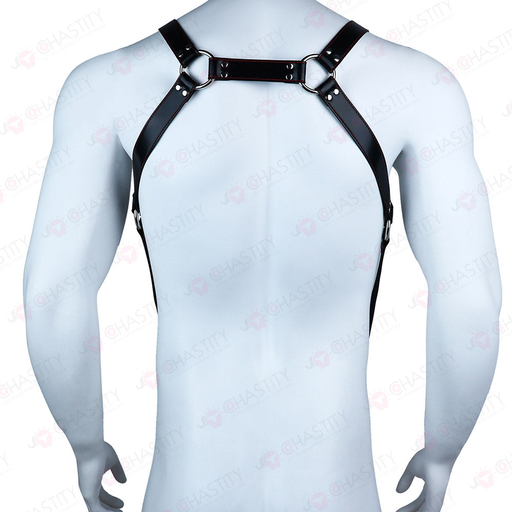 Leather Bondage Harness For Chastity Cage